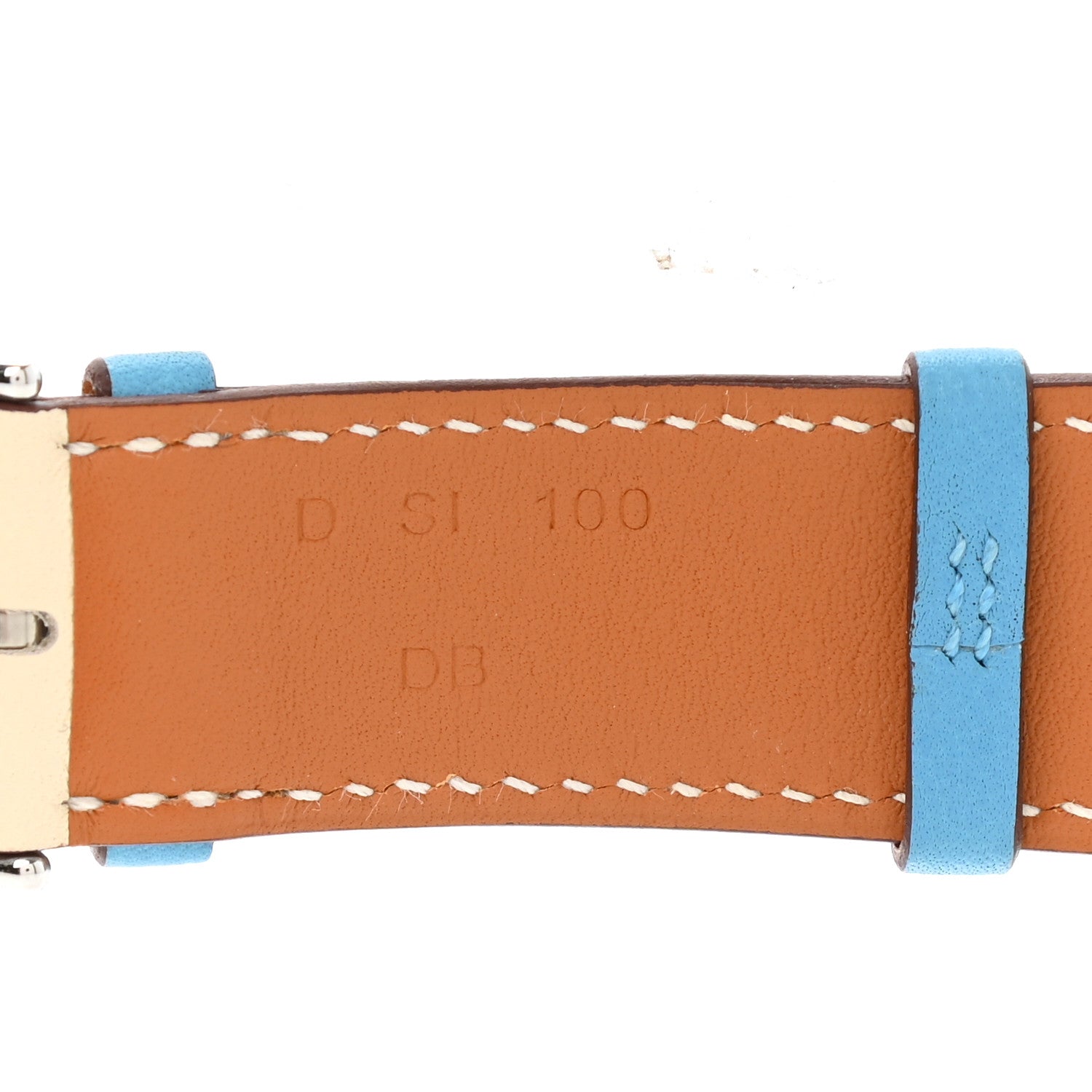 Hermes Swift 44mm Apple Watch Single Tour Bleu Lin Craie Bleu Du Nord 4 of 7