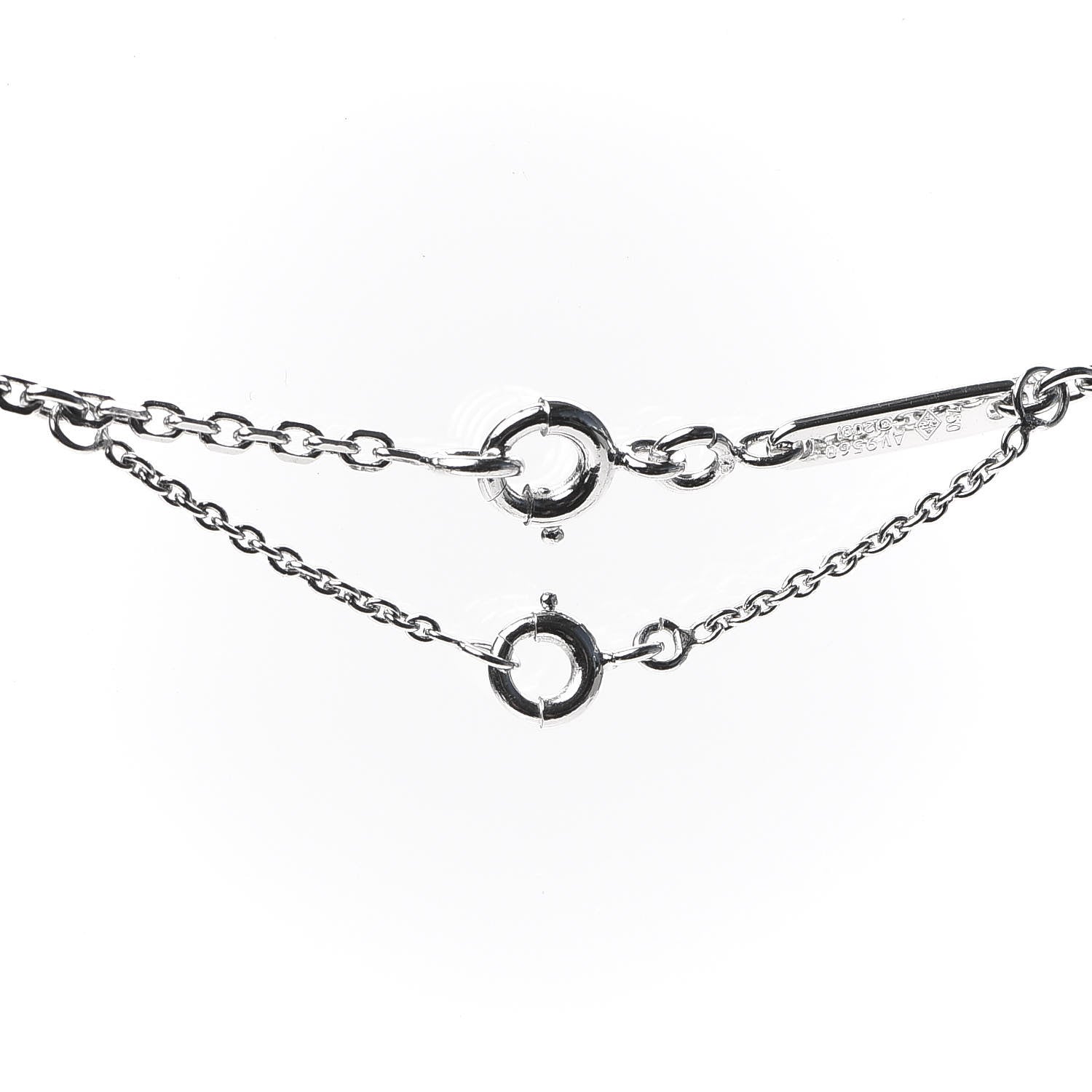Cartier 18K White Gold Diamond Small Hearts and Symbols Pendant Necklace 4 of 6