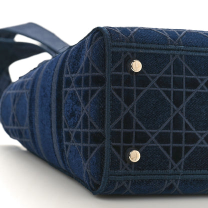 Christian Dior Velvet Cannage Medium Lady D-Lite Blue 7 of 8
