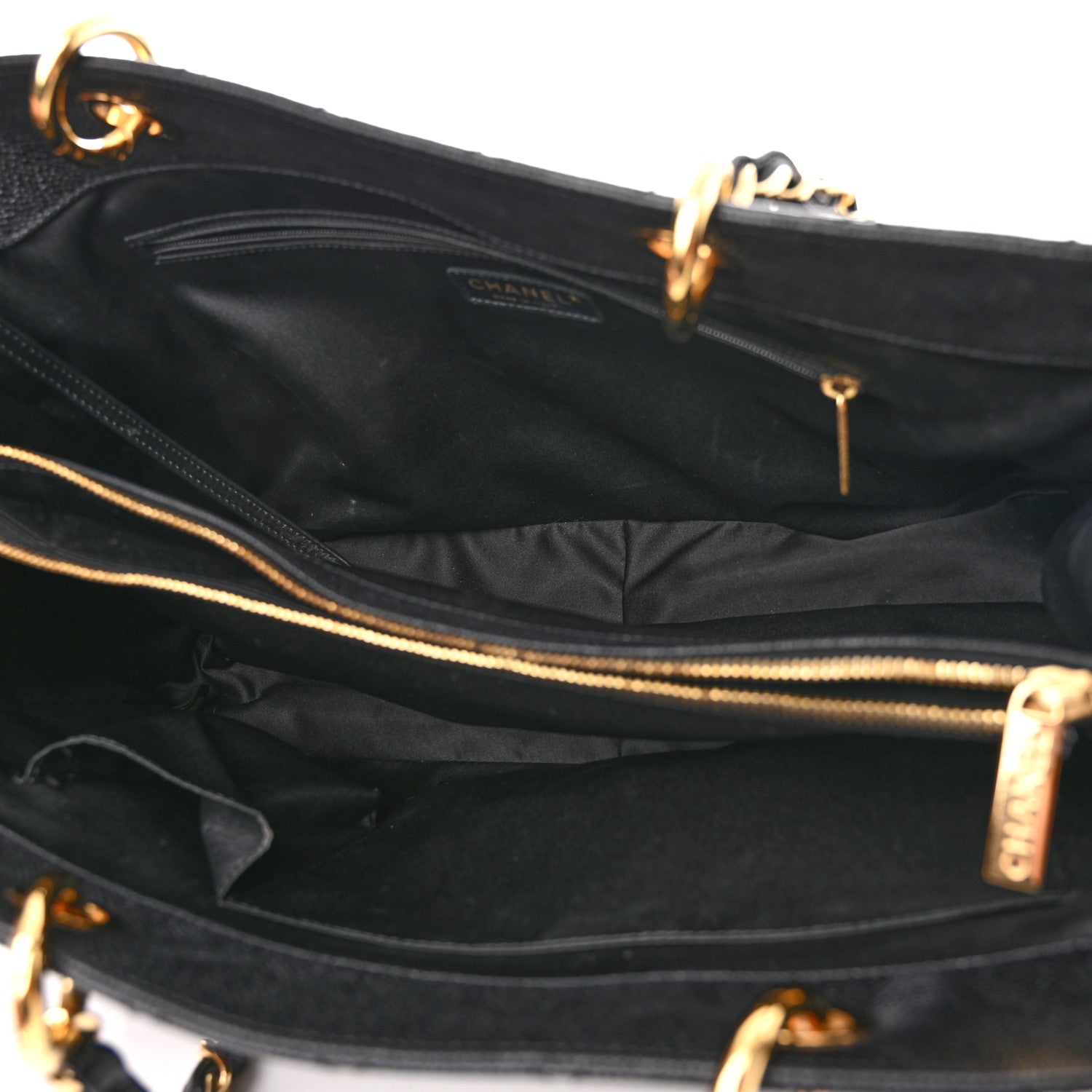 Chanel Caviar Quilted XL Grand Shopping Tote GST Black 5 of 10