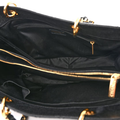 Chanel Caviar Quilted XL Grand Shopping Tote GST Black 5 of 10