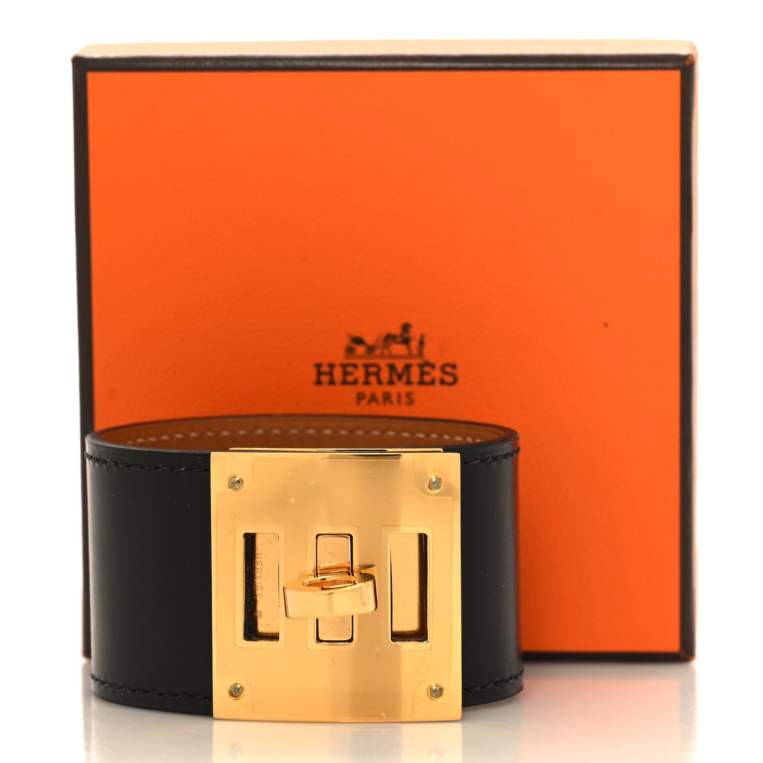 Hermes Box Kelly Dog Bracelet T2 Black 6 of 6