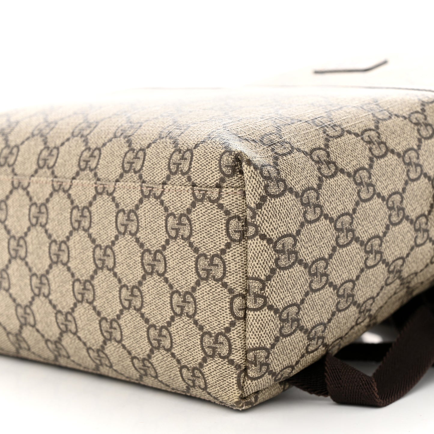 GG Supreme Monogram Margaux Calfskin Childrens Day Backpack Beige Ebony Cocoa Dark Chocolate