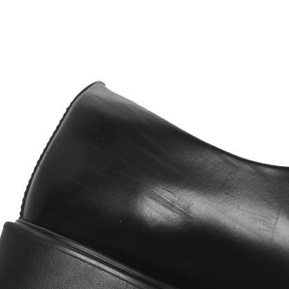 Prada Spazzolato Rois Metal Triangle Logo Monolith 55mm Loafers 37.5 Black 12 of 14