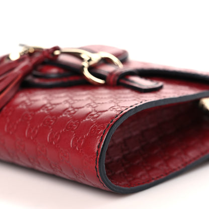 Gucci Soft Microguccissima Mini Emily Chain Shoulder Bag Rosso 9 of 9