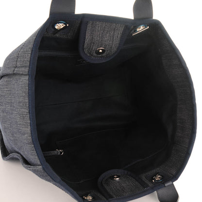 Chanel Canvas Large Deauville Tote Dark Blue 5 of 7