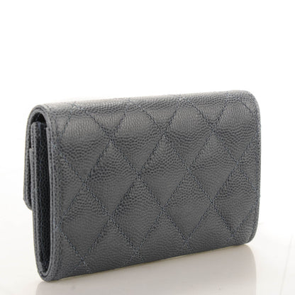 Chanel Caviar Quilted Card Holder Grey 4 of 8