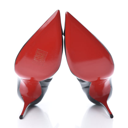 Christian Louboutin Patent Bibooty Ankle Boots 38 Black 5 of 8