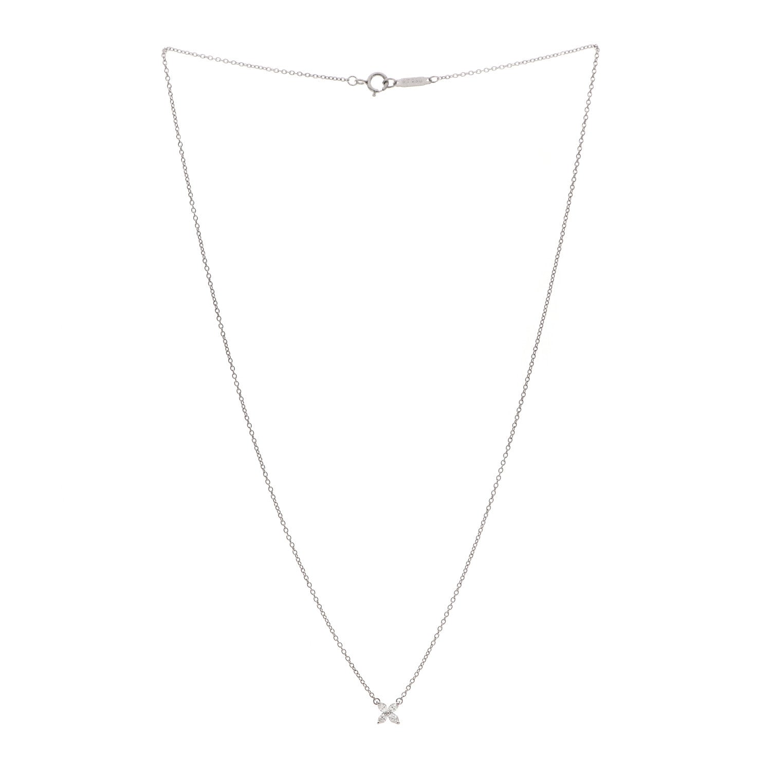 Tiffany Platinum Diamond Mini Victoria Necklace 3 of 6