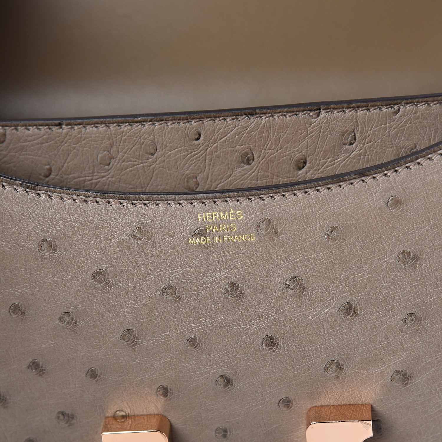 Hermes Ostrich Constance 18 Gris Asphalte 5 of 16