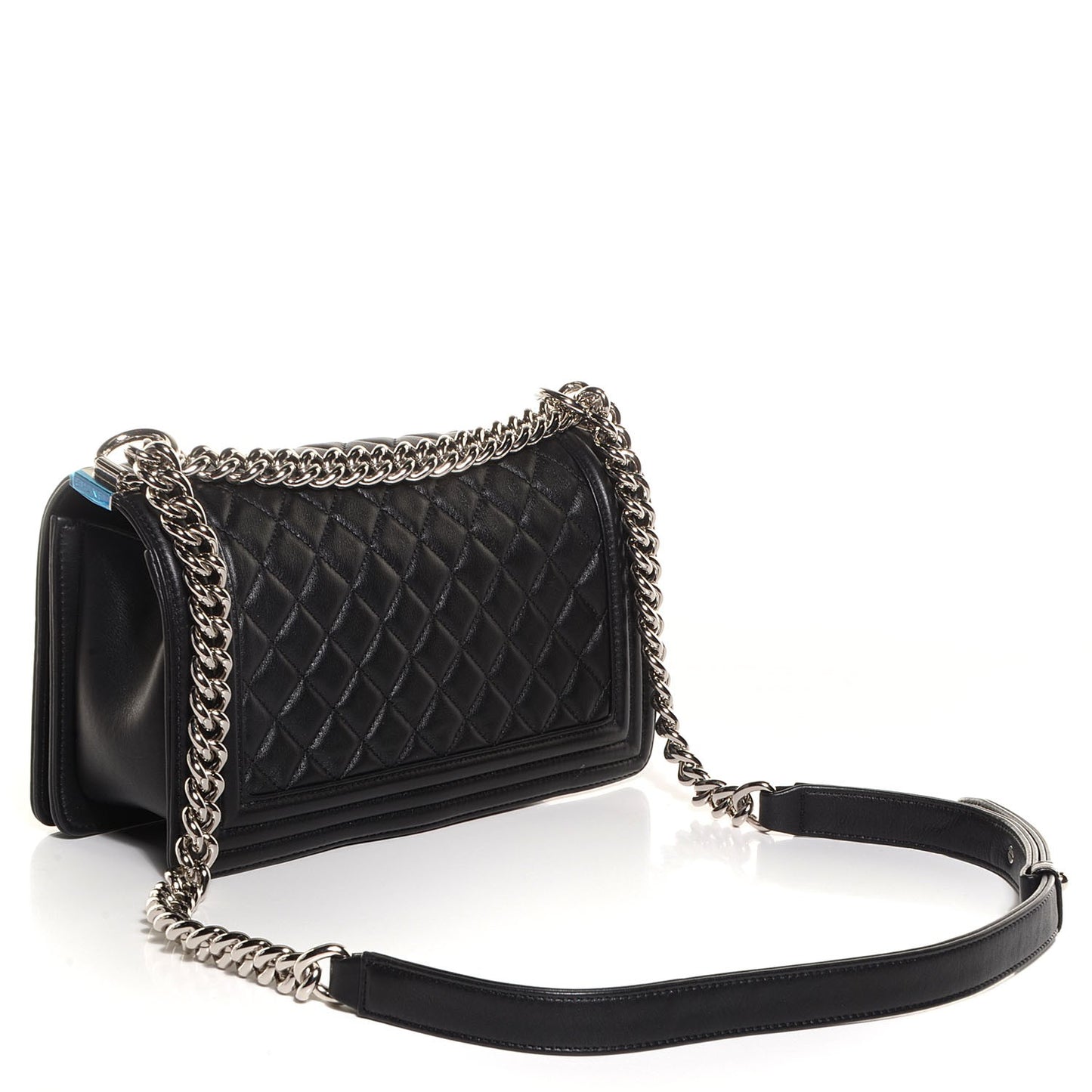 Calfskin Quilted Medium Boy Flap Black