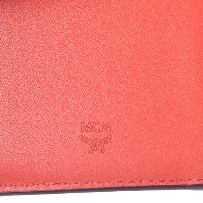 MCM Visetos Grained Calfskin Tri-Fold Wallet Marigold Orange 6 of 8