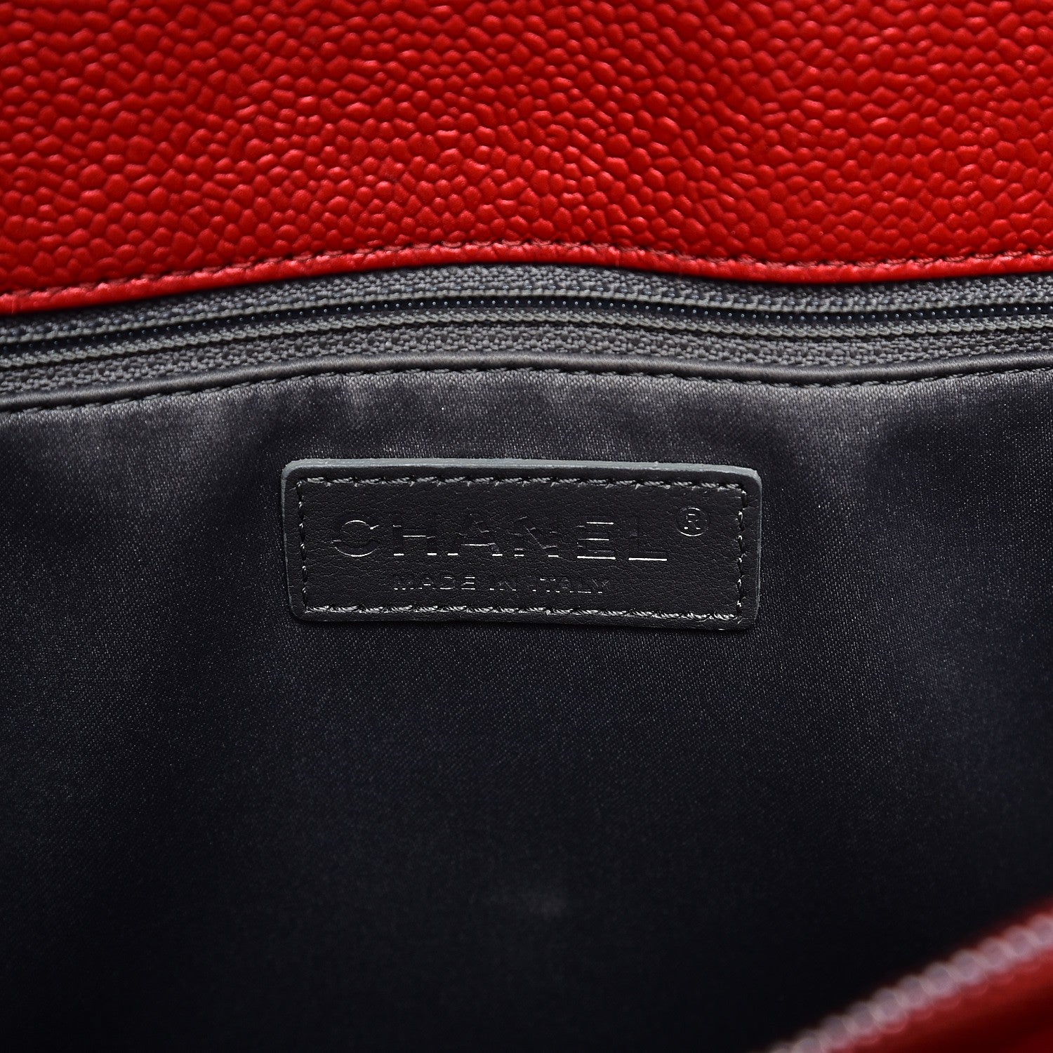 Chanel Caviar Quilted Grand Shopping Tote GST Dark Red 6 of 9