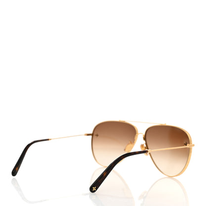Louis Vuitton Metal The LV Pilot Sunglasses Z1620U Gradient Brown Monogram 4 of 9