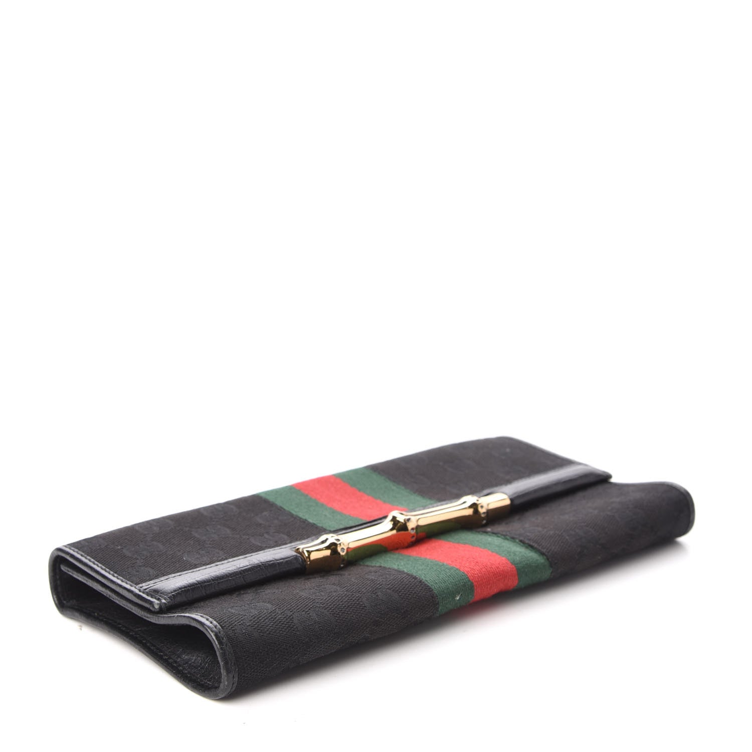 Gucci Monogram Bamboo Web Clutch Black 4 of 6