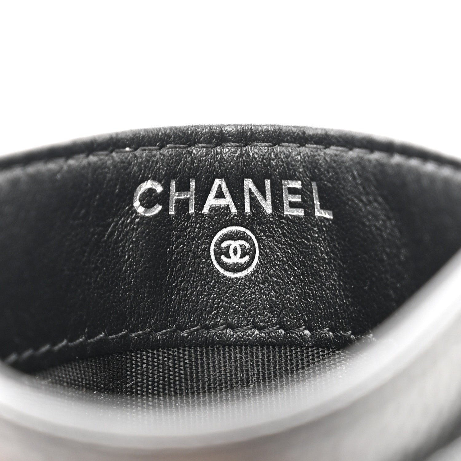Chanel Caviar Chevron Quilted Boy Card Holder Black 6 of 9