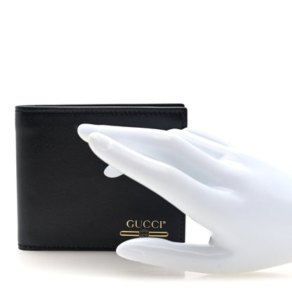 Gucci Plutone Calfskin Logo Bi-Fold Wallet Black 2 of 6