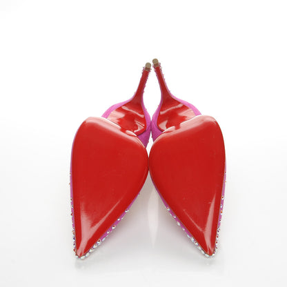 Christian Louboutin Suede Degrastrasss 100 Pumps 37 Version Rose Indien 5 of 8