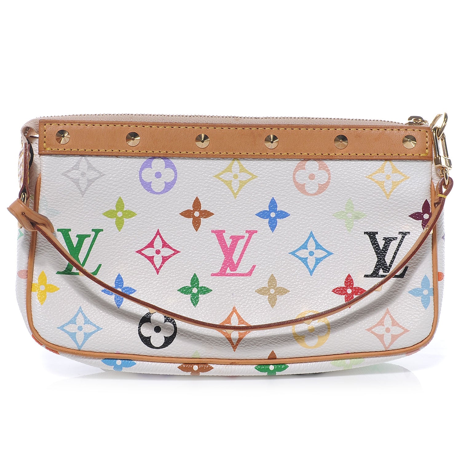 Louis Vuitton Monogram Multicolor Pochette Accessories White 1 of 7