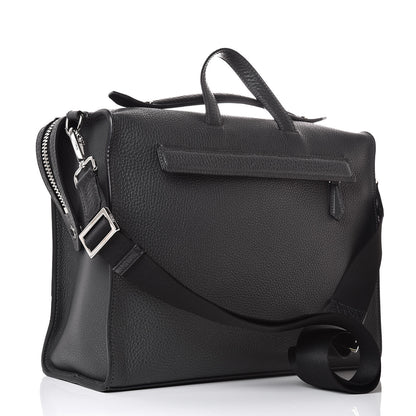 Fendi Cuoio Romano Selleria Fendi Stamp Patch Lui Urban Briefcase Black Black Grigio 4 of 9