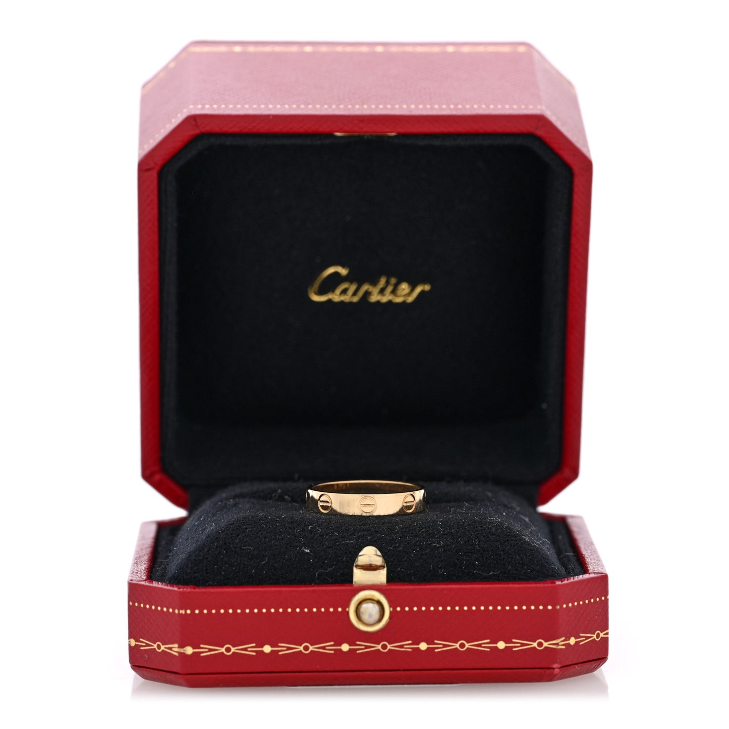18K Yellow Gold 3.5mm LOVE Wedding Band Ring  53 6.5