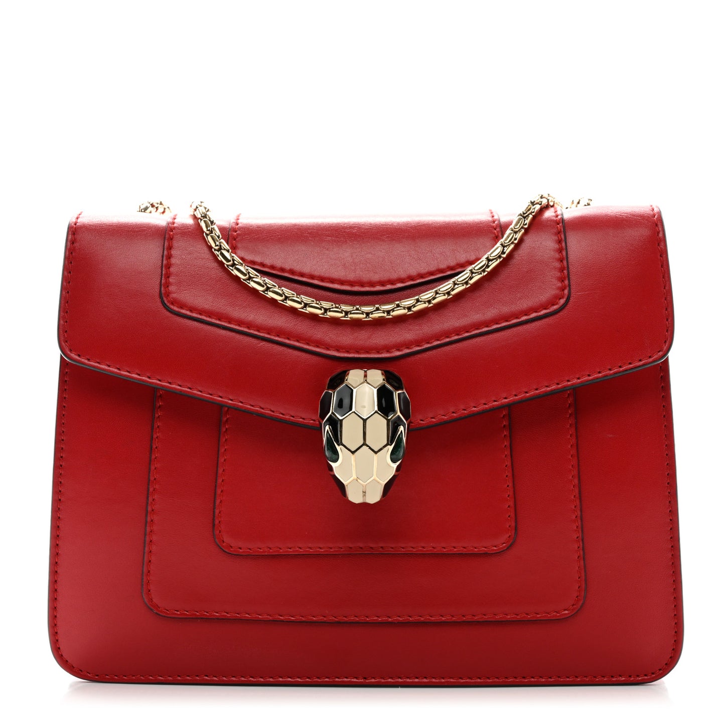 Calfskin Serpenti Forever Crossbody Bag Red