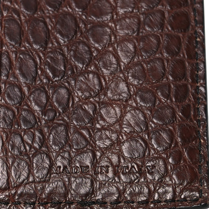 Burberry Alligator Passport Holder Brown 8 of 9