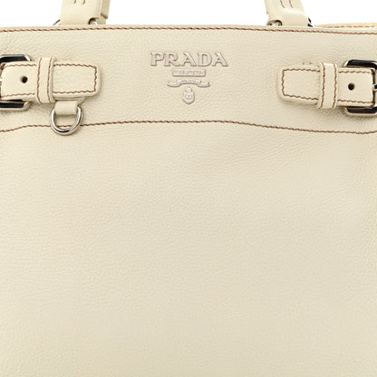 Prada Vitello Daino Shoulder Bag White 9 of 20