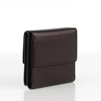 Chanel Grained Calfskin CC Button Compact Wallet Dark Brown 3 of 8