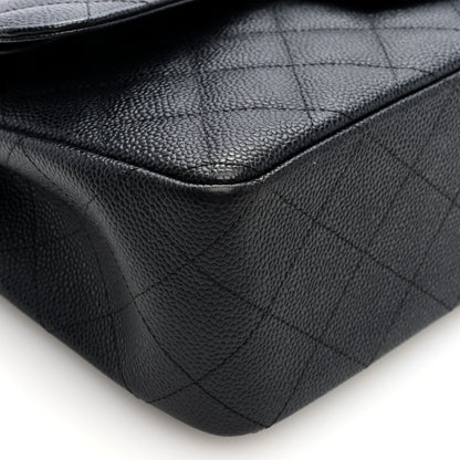 Chanel Caviar Quilted Jumbo Double Flap Black 9 of 10
