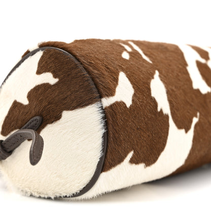 Miu Miu Nappa Calf Hair Printed Pouch White Burnt Sienna 9 of 10