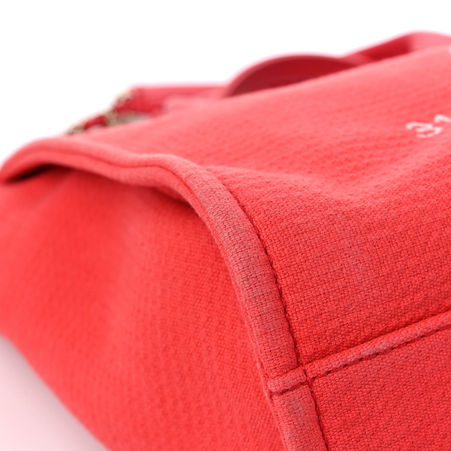 Chanel Mixed Fibers Small Deauville Tote Red 8 of 15