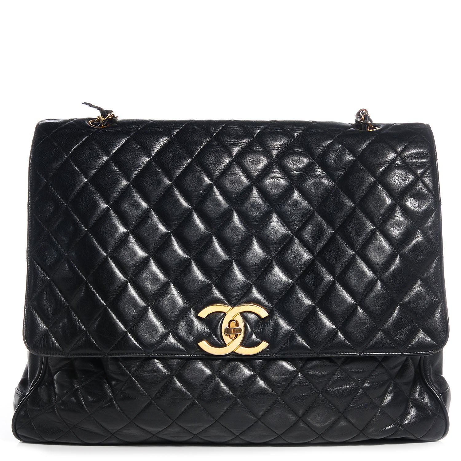 Chanel Lambskin Messenger Flap Black 1 of 10