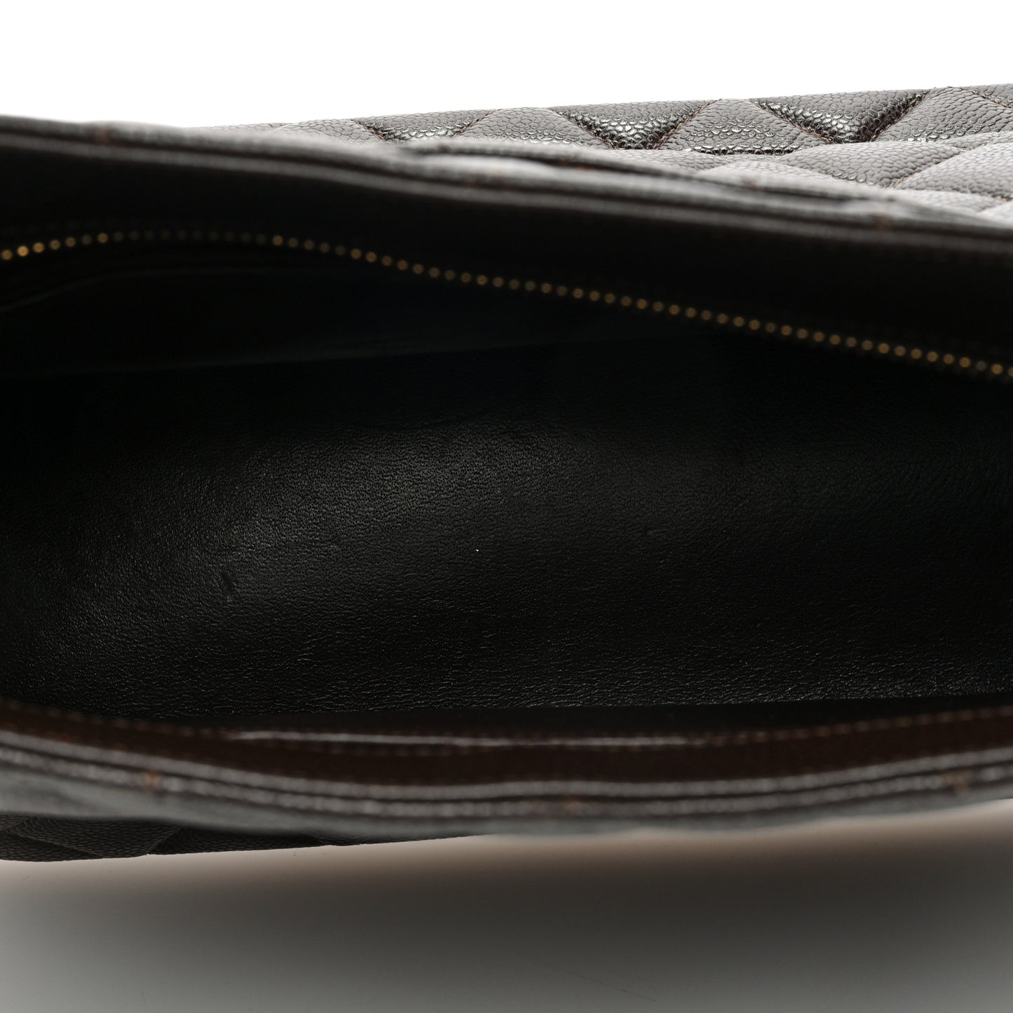 Caviar Quilted Medallion Tote Dark Brown