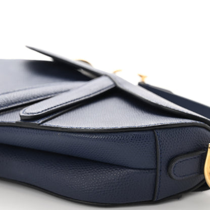 Christian Dior Grained Calfskin Mini Saddle Bag Navy 9 of 9