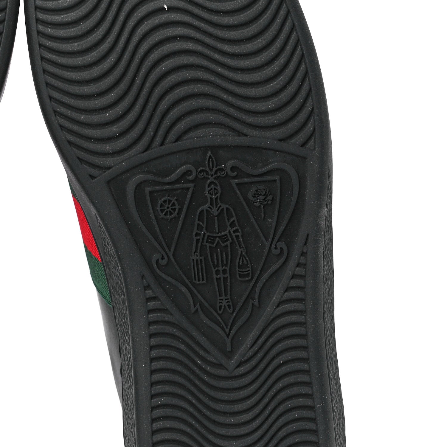 Gucci Miro Soft Calfskin Ayers Web Mens Ace Sneakers 8.5 Black Rosso 6 of 9