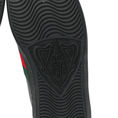 Gucci Miro Soft Calfskin Ayers Web Mens Ace Sneakers 8.5 Black Rosso 6 of 9