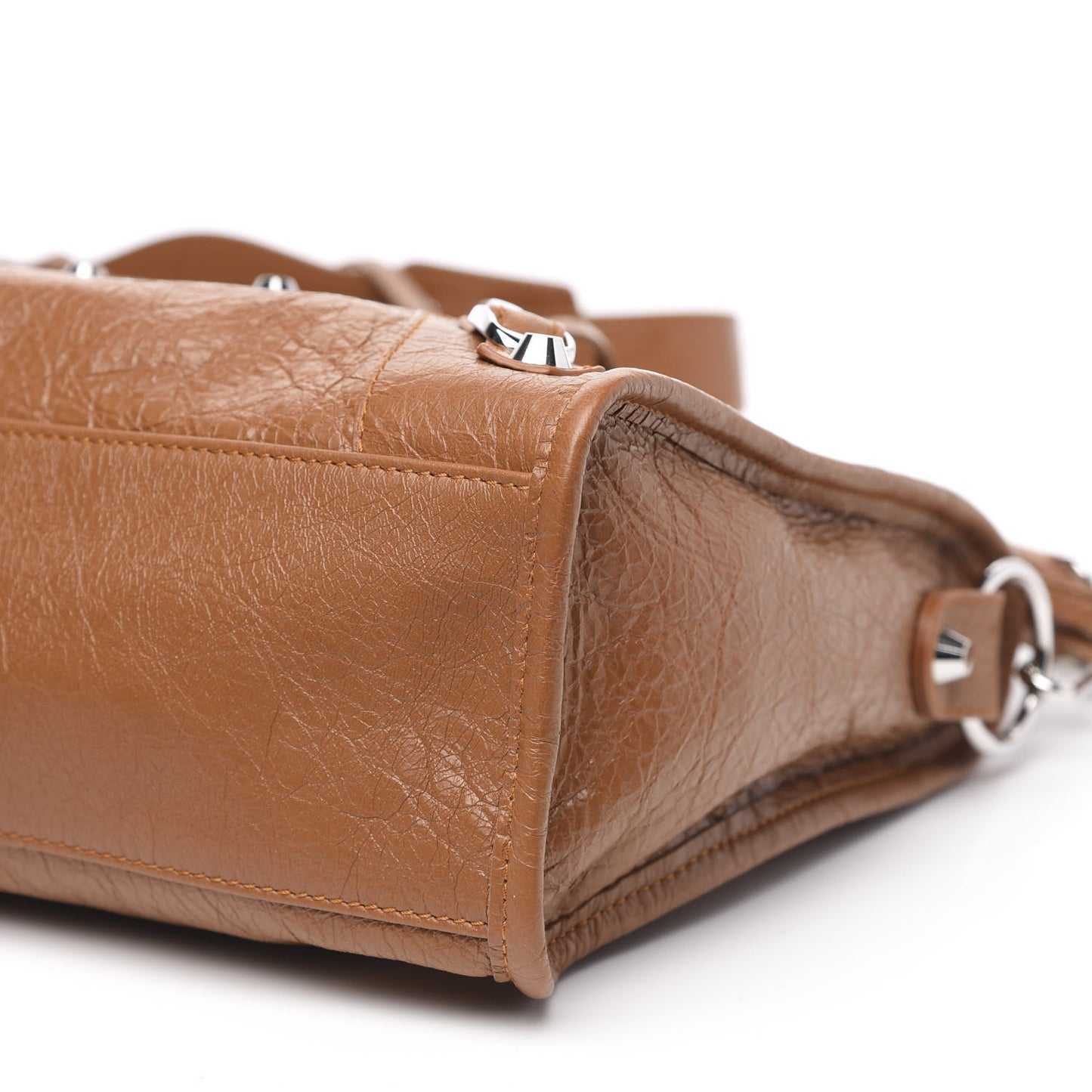 Agneau Classic Silver Hardware S City Camel