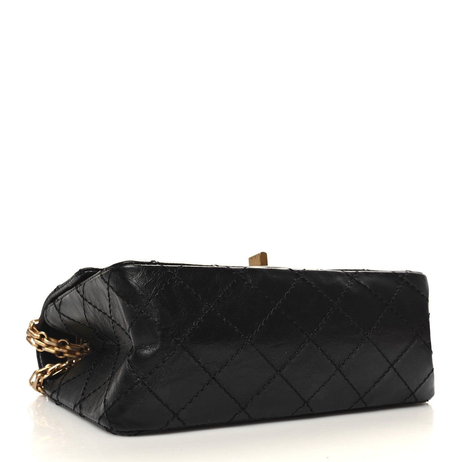 Chanel Aged Calfskin Quilted 2.55 Reissue Mini Flap Black 4 of 10