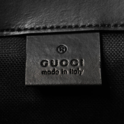 Gucci Soft GG Supreme Monogram Calfskin Web Double Buckle Backpack Black 6 of 10