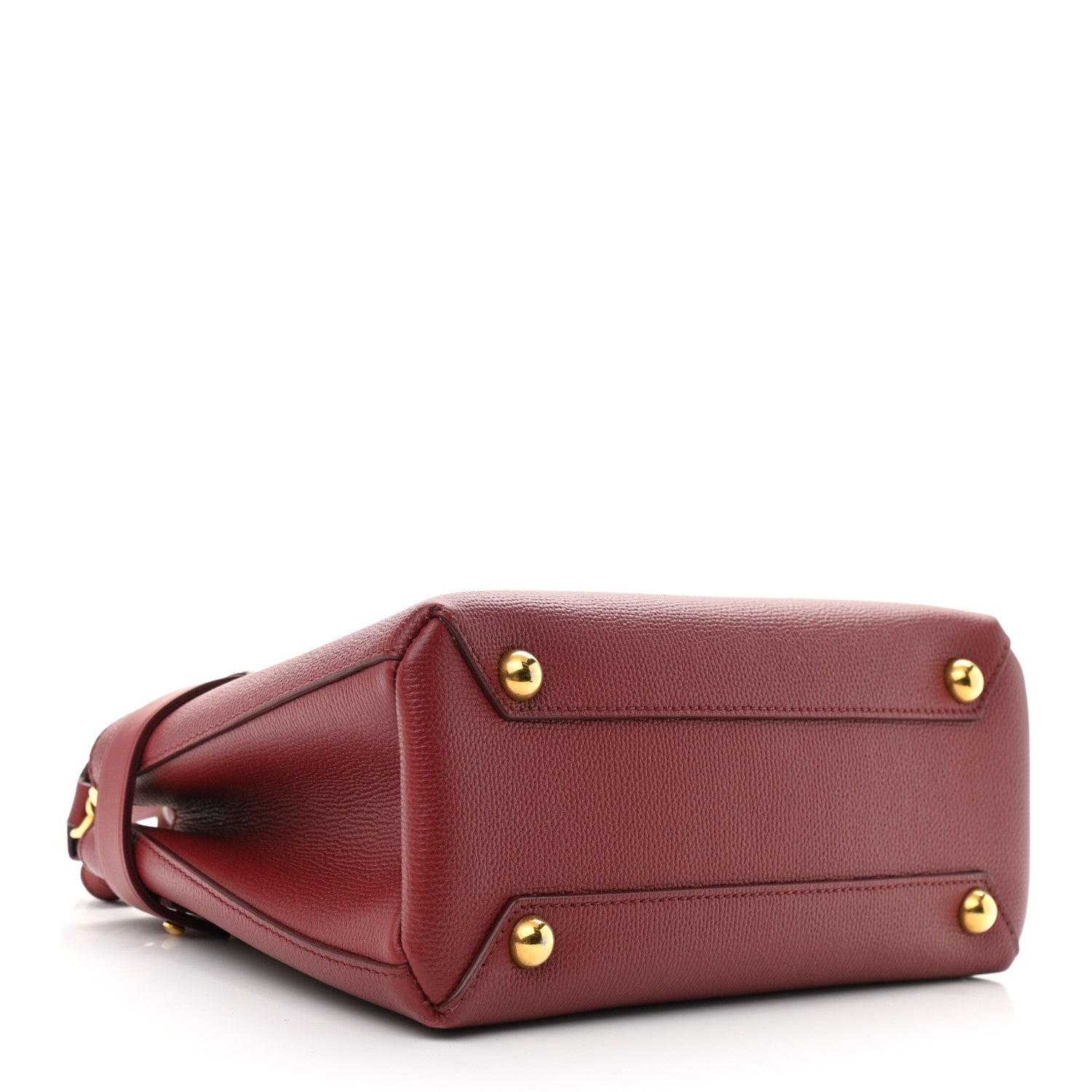 Burberry Derby Calfskin House Check Small Banner Tote Russet Red 4 of 13