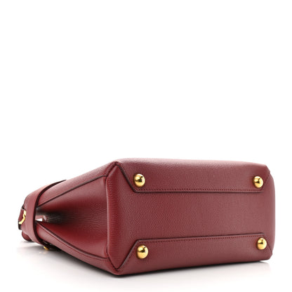 Burberry Derby Calfskin House Check Small Banner Tote Russet Red 4 of 13