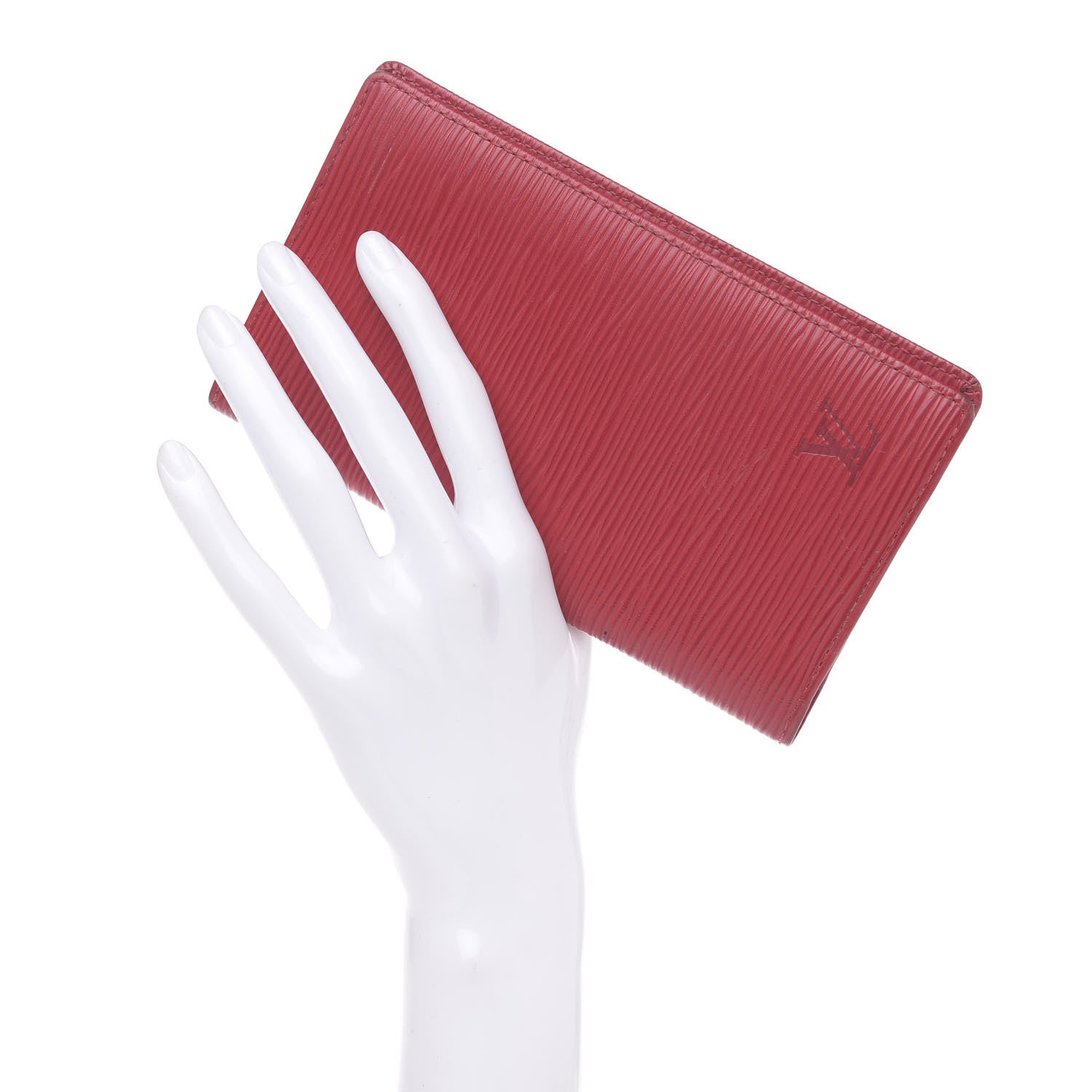 Louis Vuitton Epi Checkbook Organizer Wallet Rouge 2 of 9