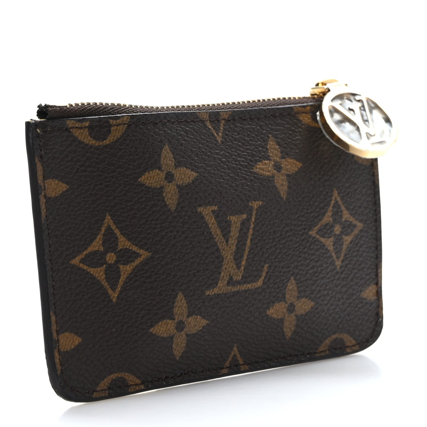 Monogram Zipped Romy Card Holder Yellow