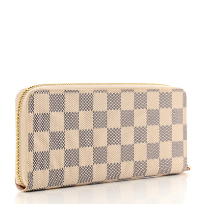 Louis Vuitton Damier Azur Clemence Wallet Rose Ballerine 3 of 7