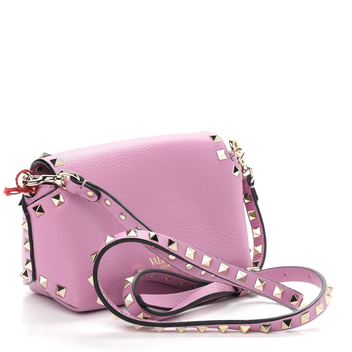 Pebbled Calfskin Mini Rockstud Crossbody Bag Giacinto