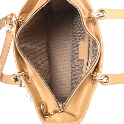 Christian Dior Patent Cannage Large Lady Dior Beige 5 of 12