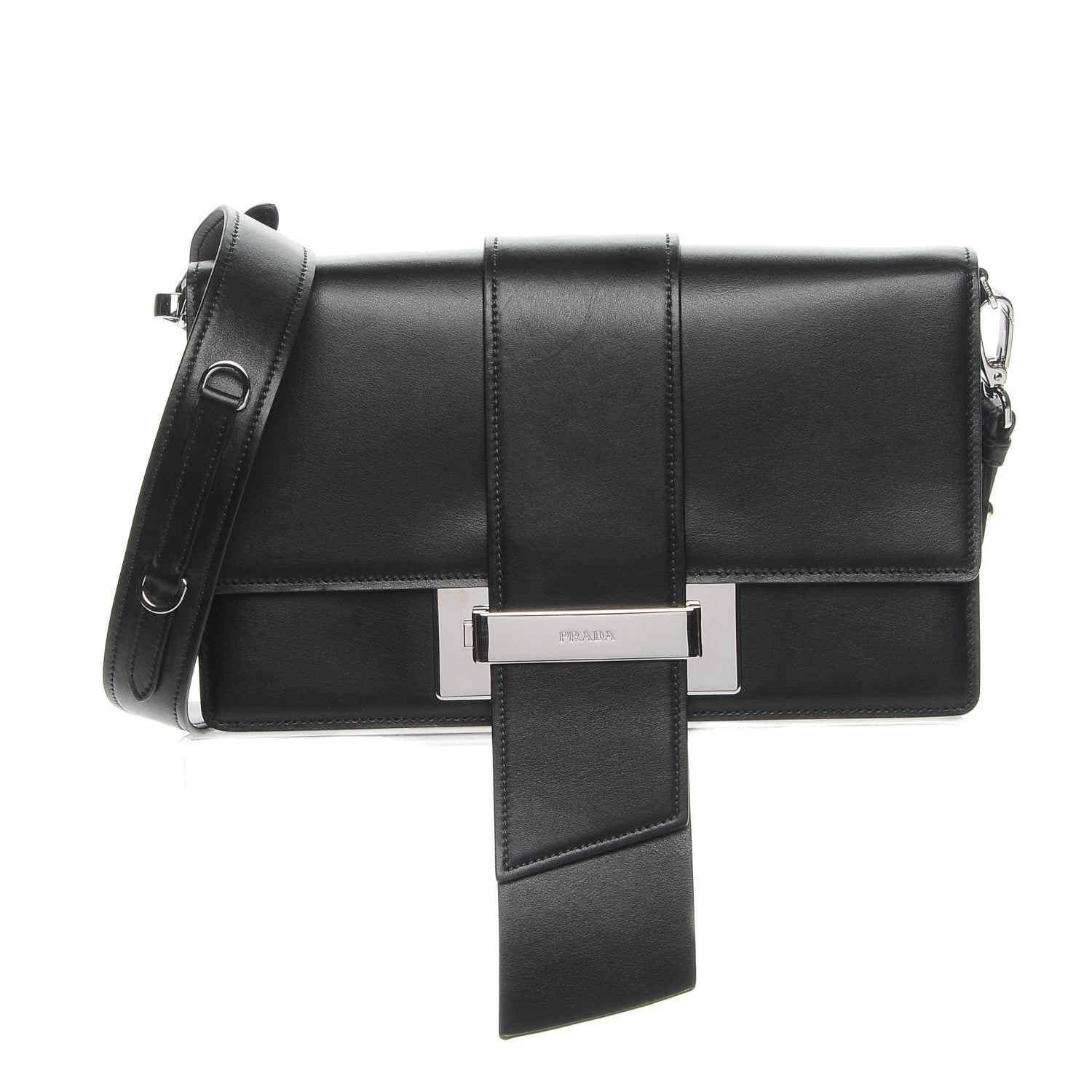 Prada City Calf Ribbon Bag Nero Black 1 of 7