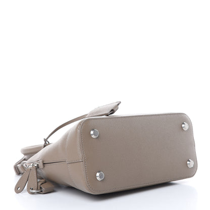Balenciaga Signature Grained Calfskin Logo S Ville Top Handle Bag Mink Grey White 4 of 10