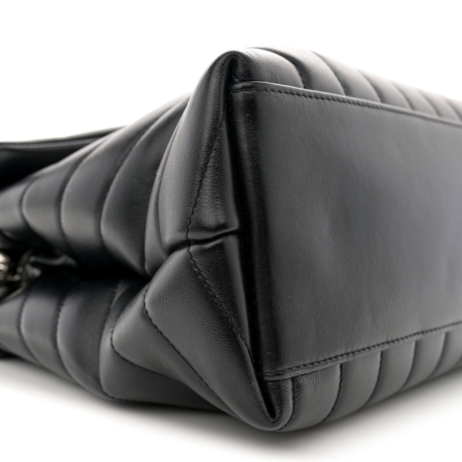 Saint Laurent Calfskin Y Quilted Monogram Medium Loulou Chain Satchel Black 9 of 10